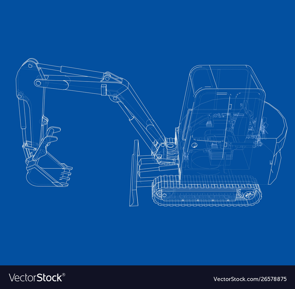 Sketch Small Treactor With Actor Royalty Free Vector Image