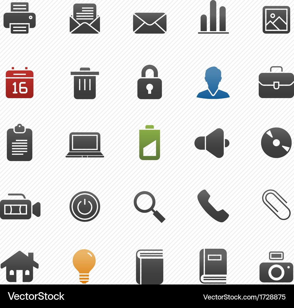 Symbol Icon Set - Diverse Icons Royalty Free Vector Image