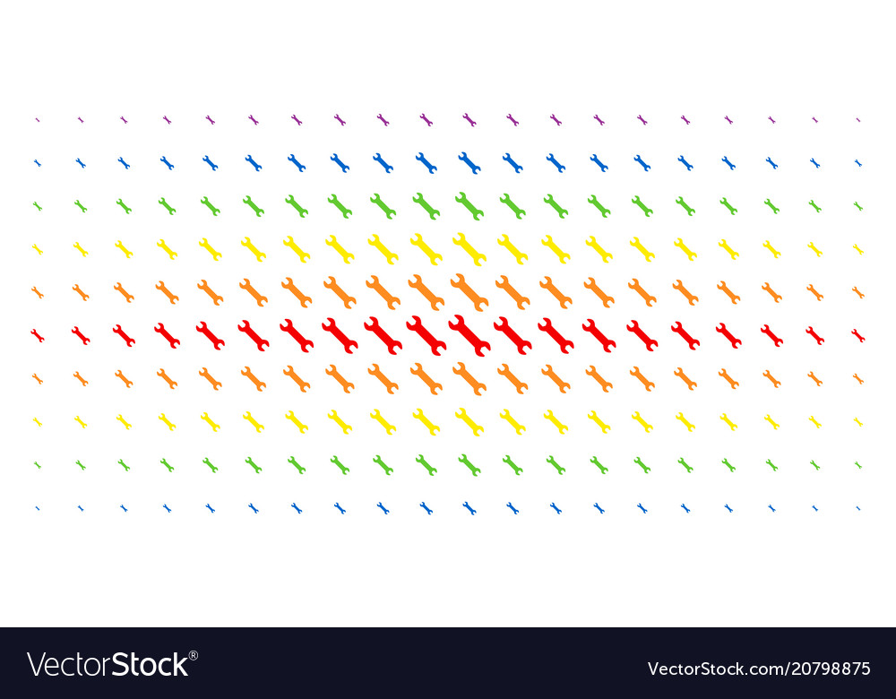 Schlüsselspektrum Halbton-Array vector image Schlüsselspektrum Halbton-Array