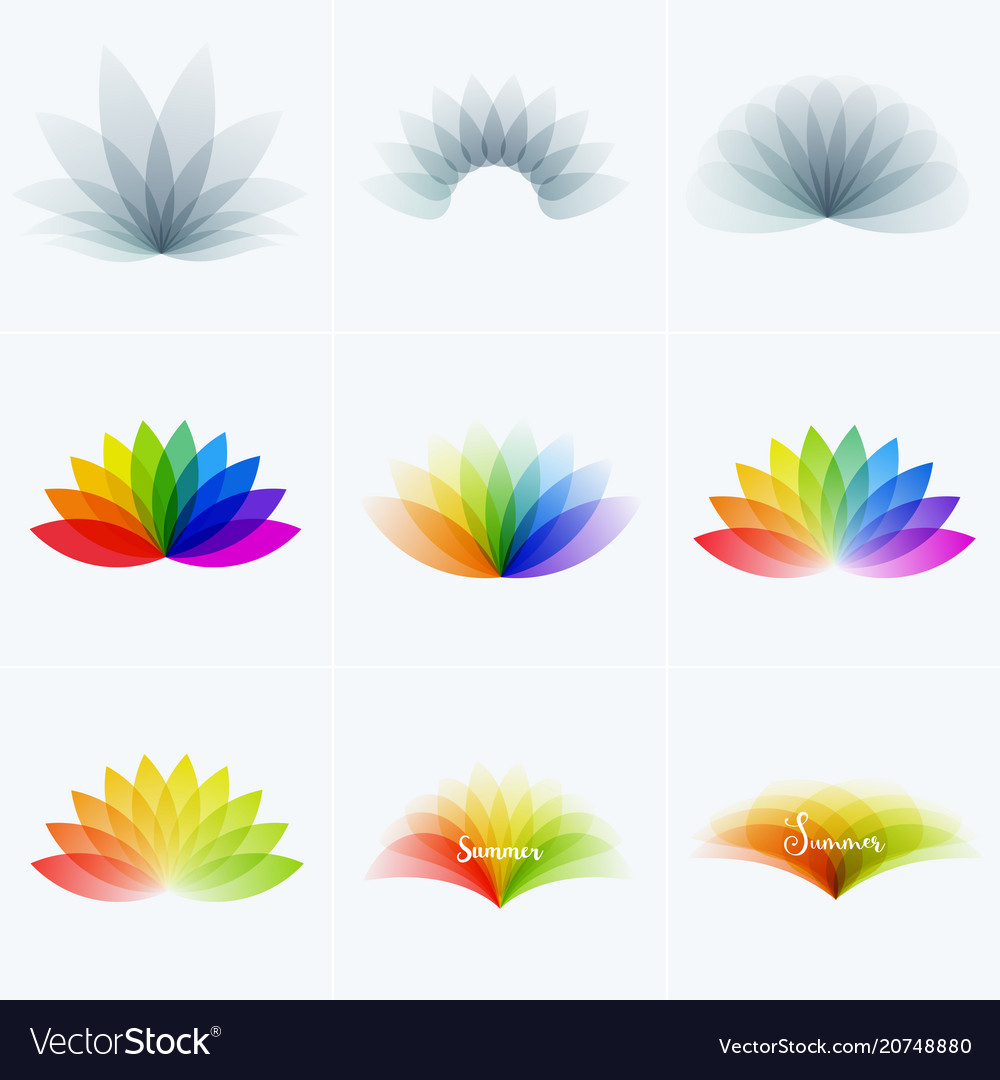 Abstract design colourful elements vector image Abstract design colourful elements