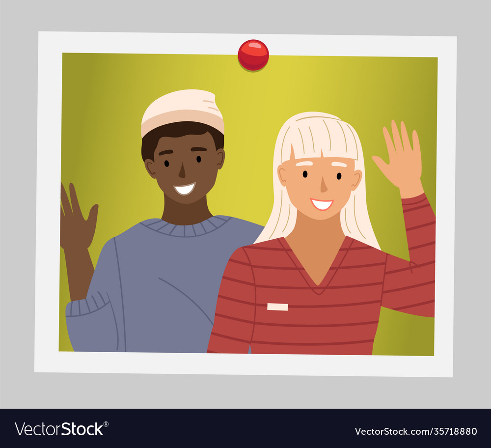 Afro american waves hand male character