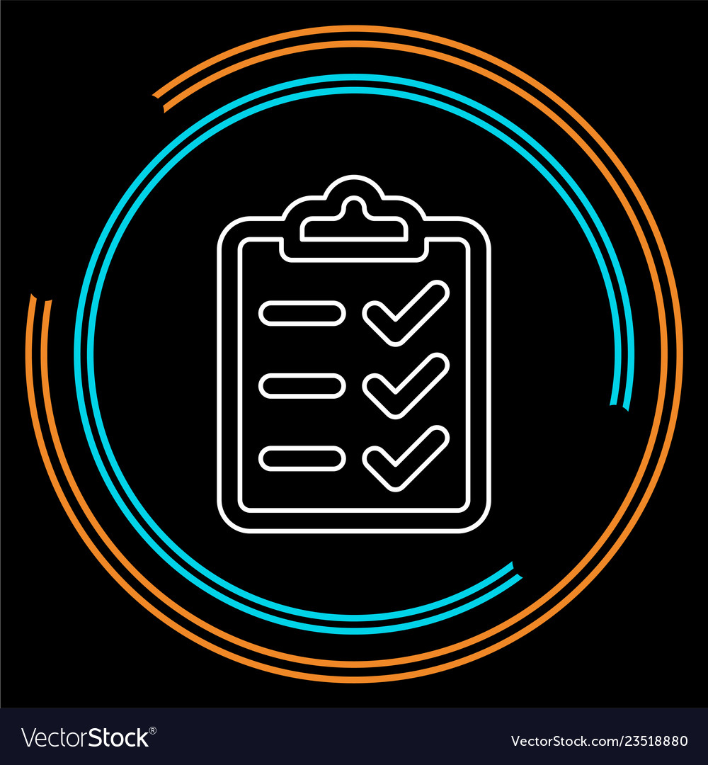 Clipboard icon - check list vector image Clipboard icon - check list