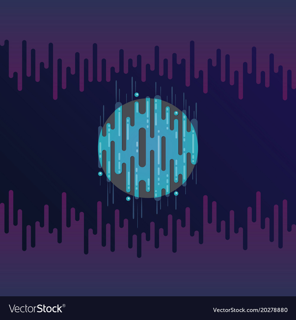 Digital planet with sound or radio wave equalizer