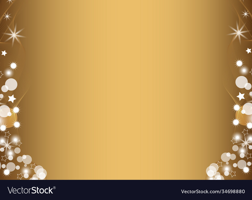 Golden abstract background with circle bokeh vector image Golden abstract background with circle bokeh