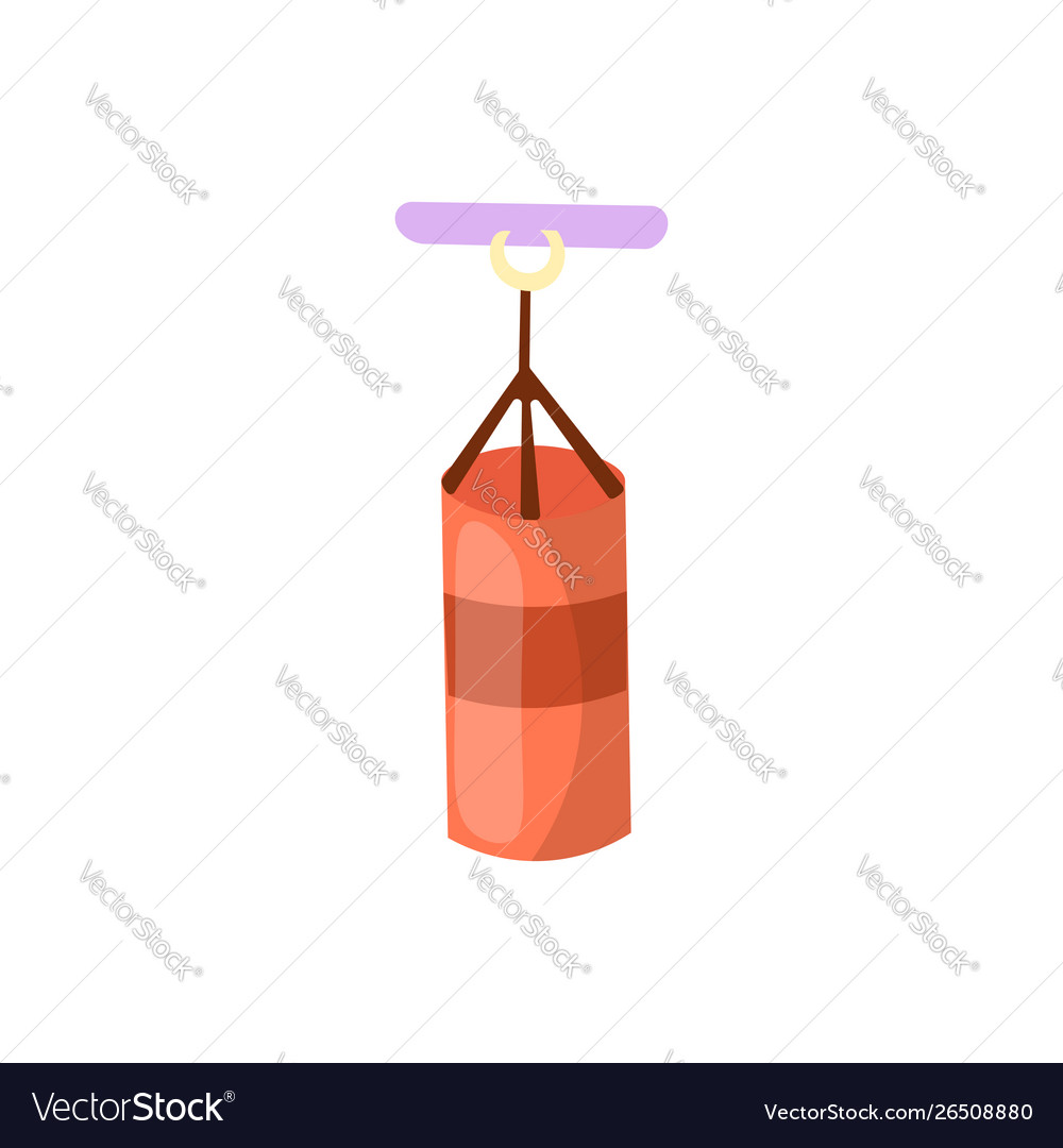 Punching bag cartoon icon isolated