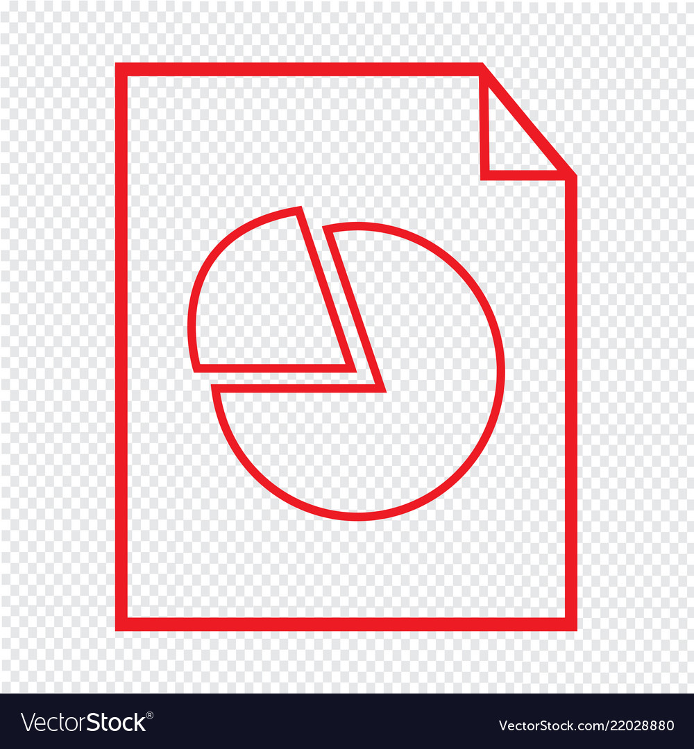 Thin line chart document icon design