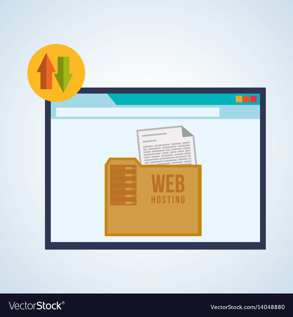 Web Hosting Design Rechenzentrum Icon isolieren