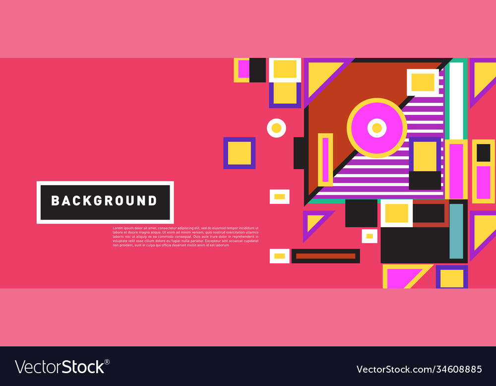 Abstract colorful rectangle background for banner vector image Abstract colorful rectangle background for banner
