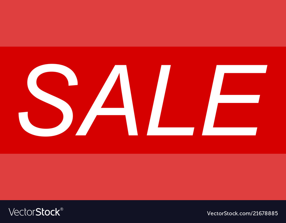 Banner sale text on red background Royalty Free Vector Image