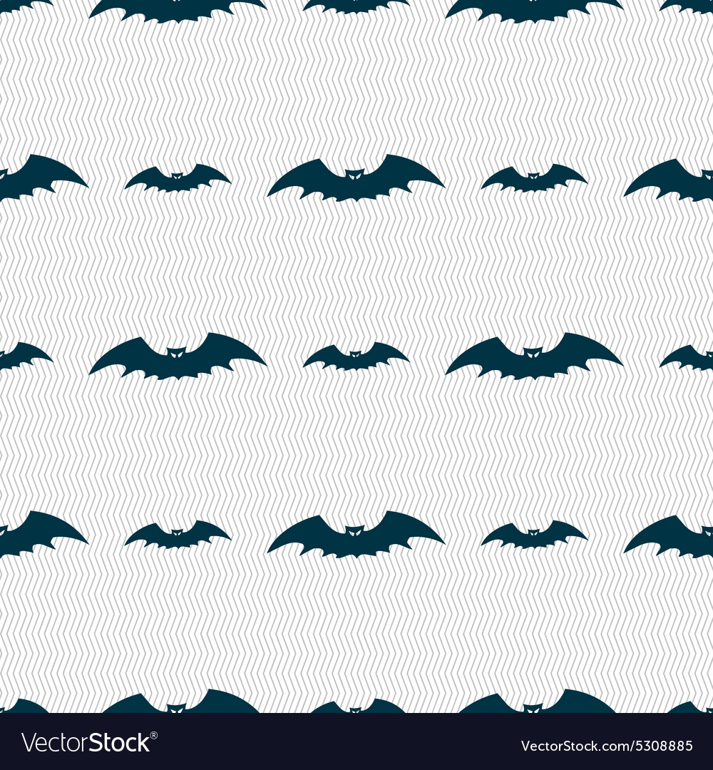 Bat icon sign seamless pattern with geometric Vector Image