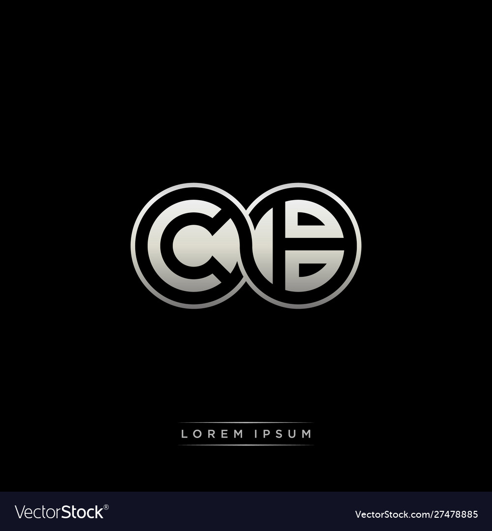 Cb initial letter linked circle capital monogram