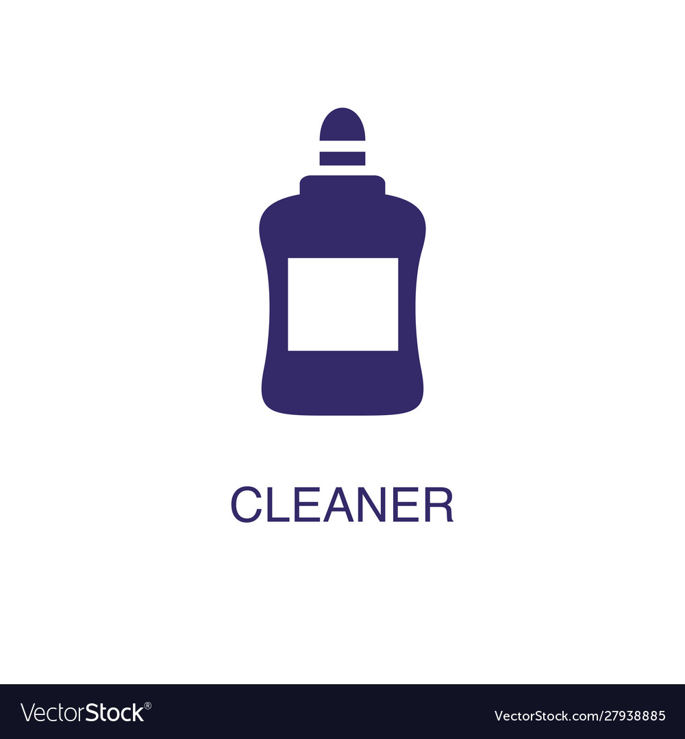 Cleaner element in flat simple style on white