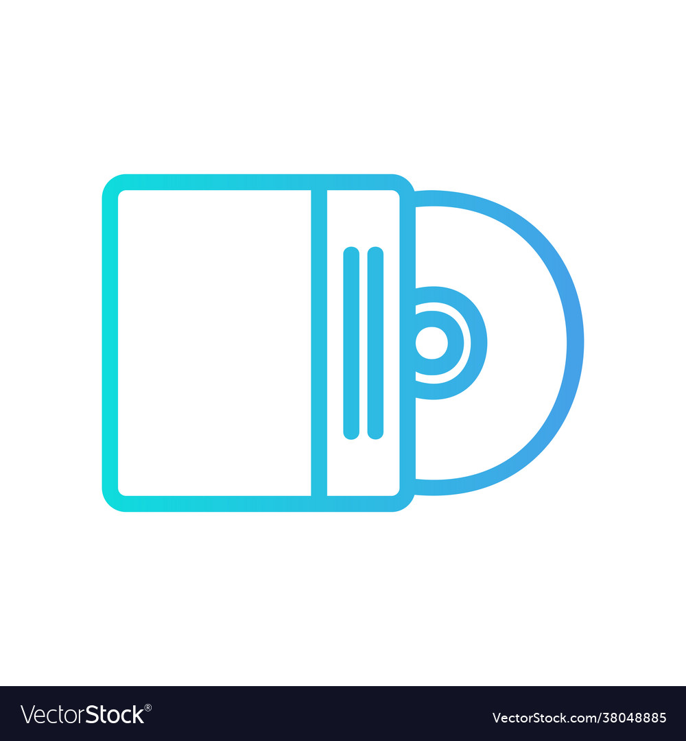 Compact disk icon in gradient style about vector image Compact disk icon in gradient style about