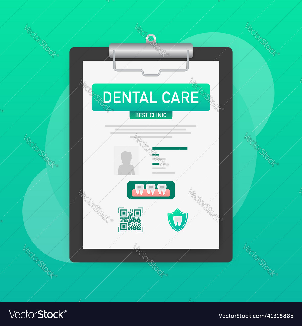 Dental care concept credit card icon Royalty Free Vector