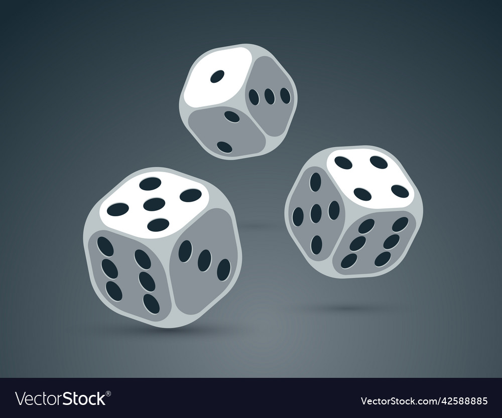 Dice 3d objects isolated gambling games design