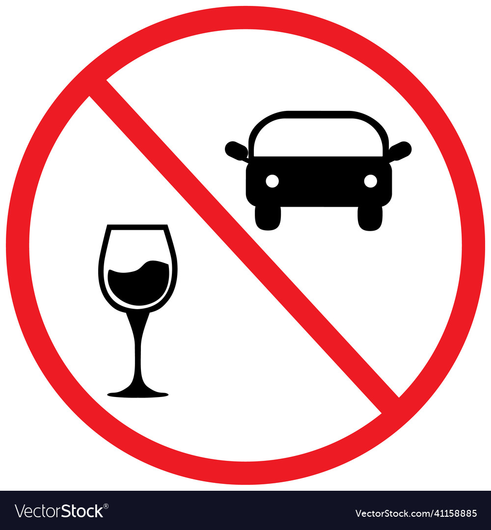 Dont drink and drive icon on white background Vector Image