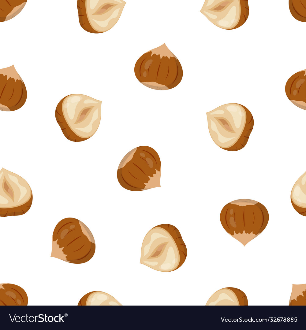Hazelnut Seamless Pattern