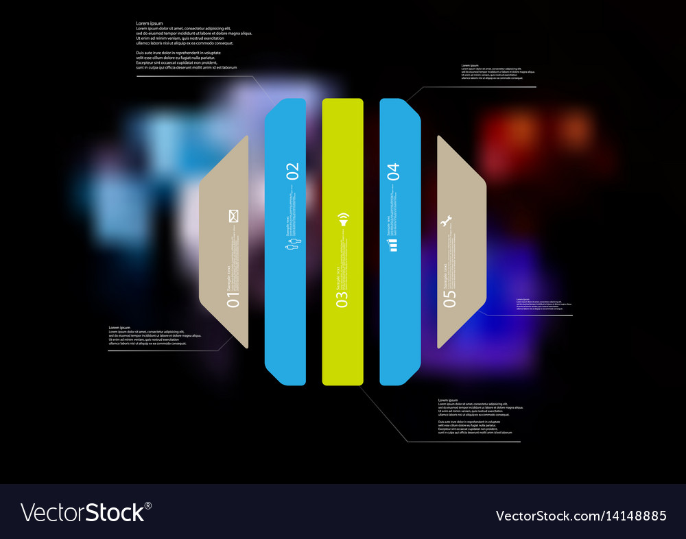 Infographic template with octagon vertically