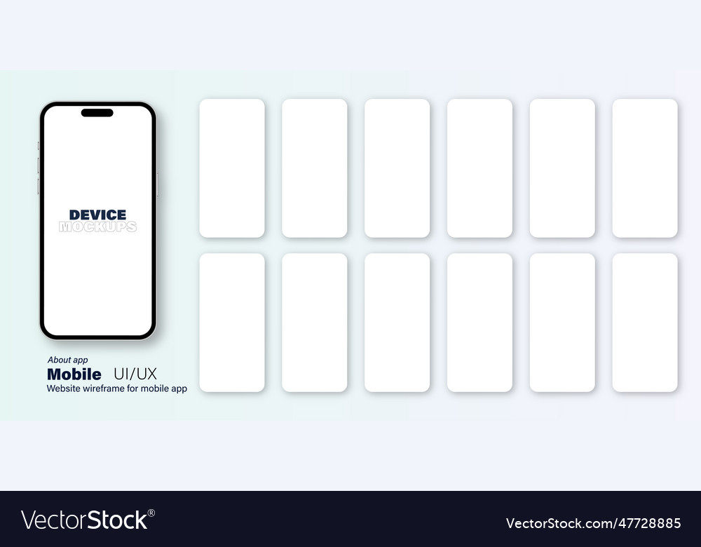 Mobile ui ux mockup application interface