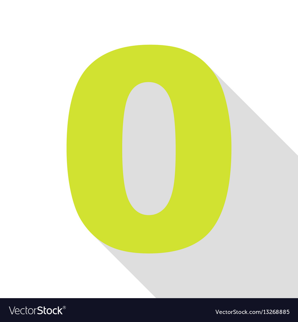 Number 0 sign design template element pear icon