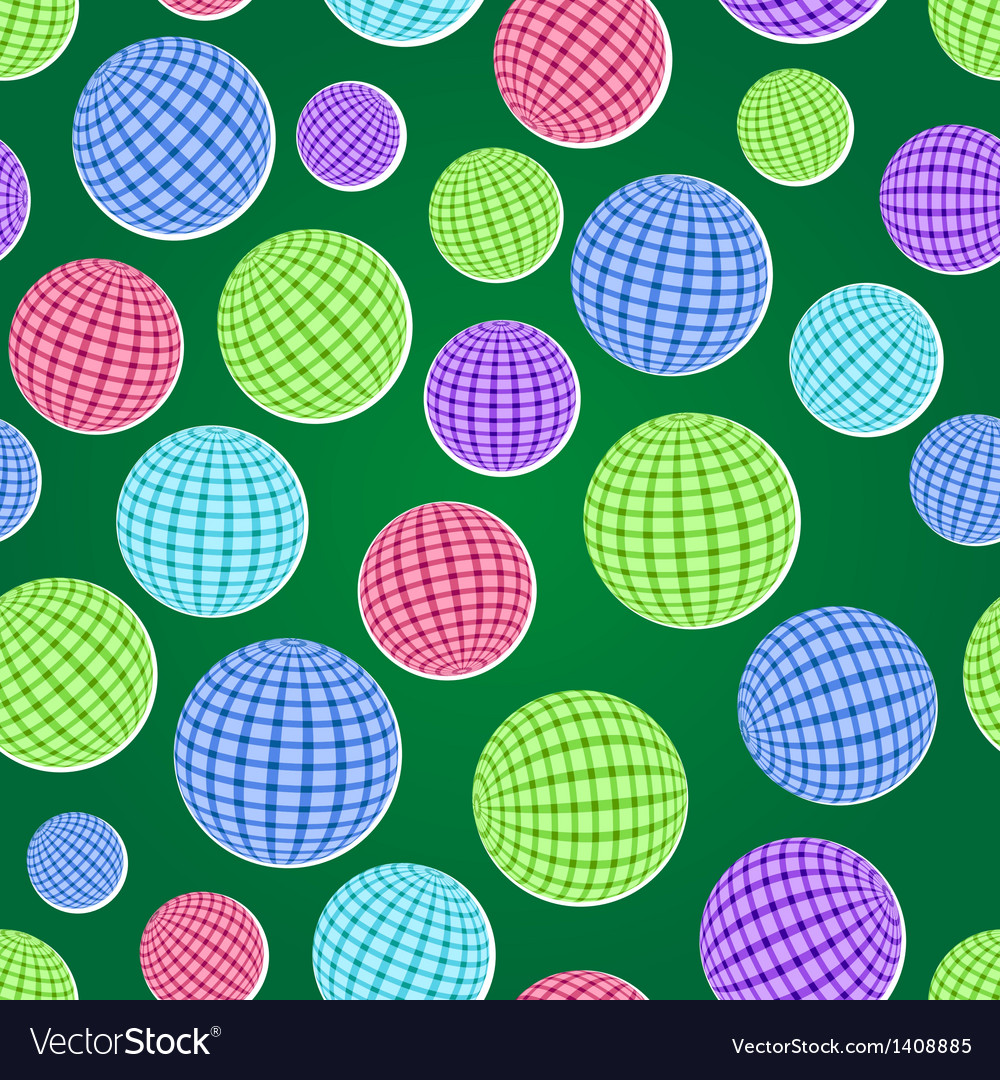 Seamless pattern set with striped balls