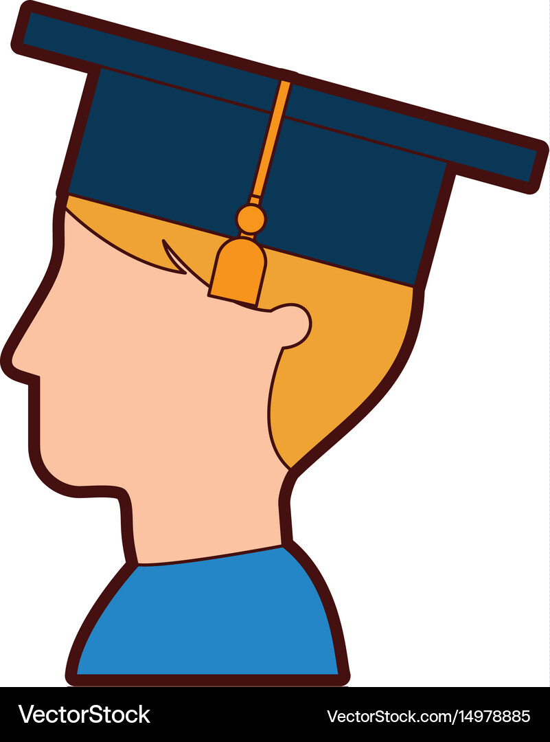 Student graduated isolated icon Royalty Free Vector Image