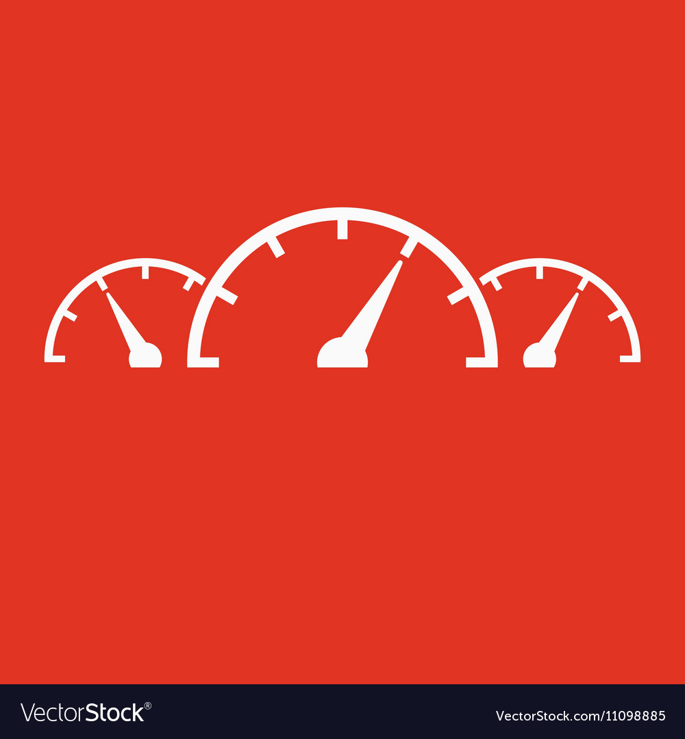 Tachometer speedometer and indicator icon