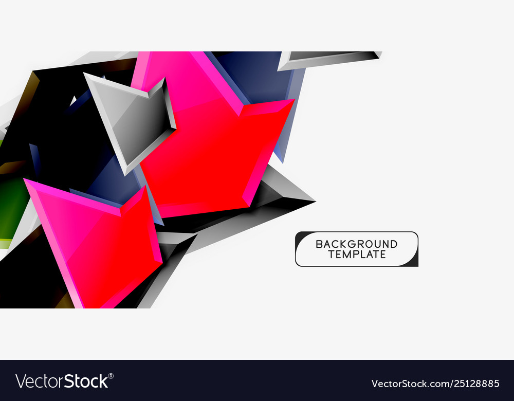 Triangular low poly background design vector image Triangular low poly background design