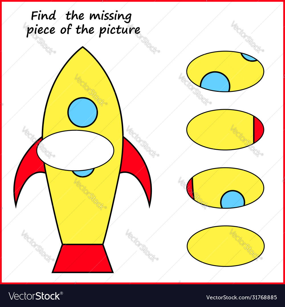 Visual logic puzzle find missing piece
