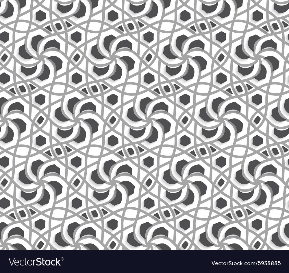 White layered ornament with light and dark gray