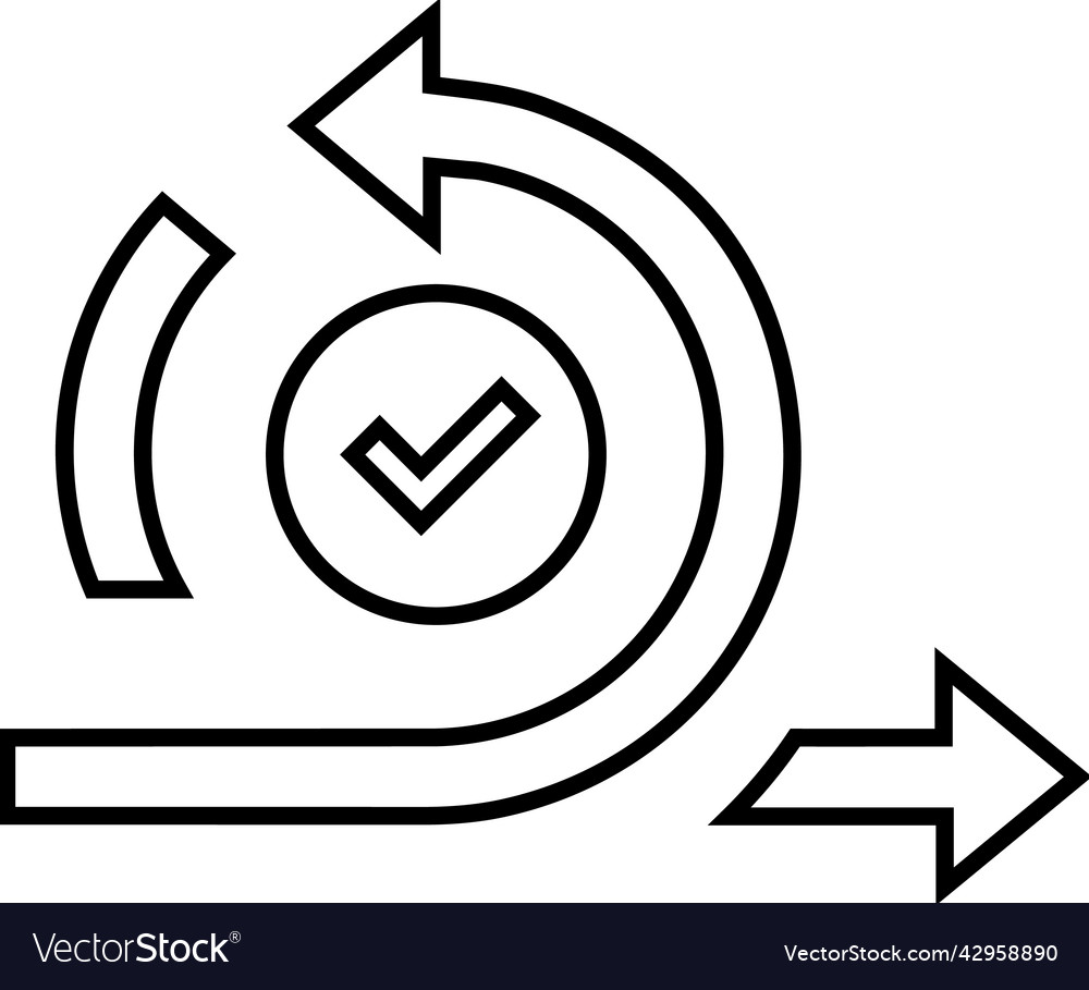 Agile iteration scrum outline icon line art