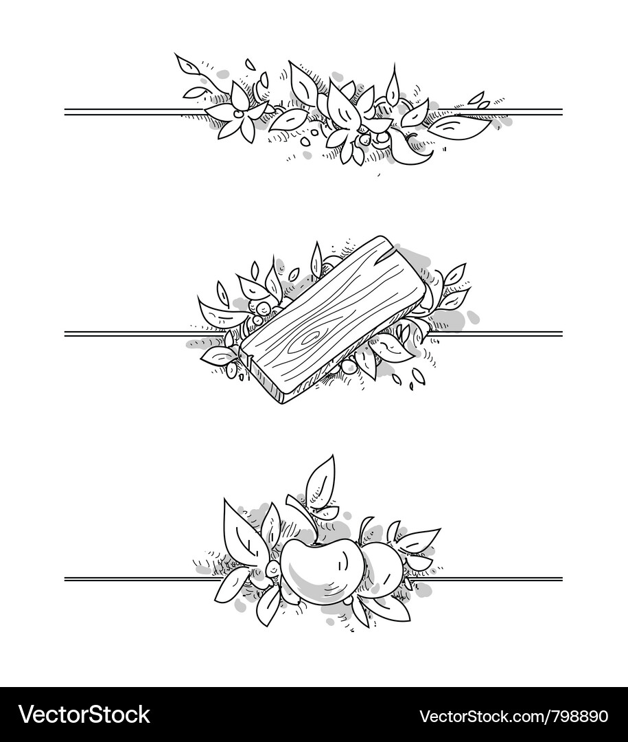 Banners Drawing Royalty Free Vector Image Vectorstock