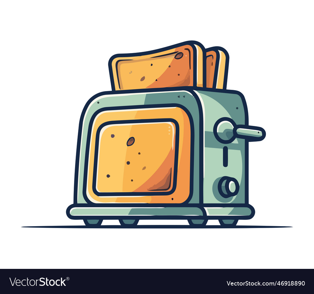 Bread toaster kitchen equipment nostalgia icon Vector Image