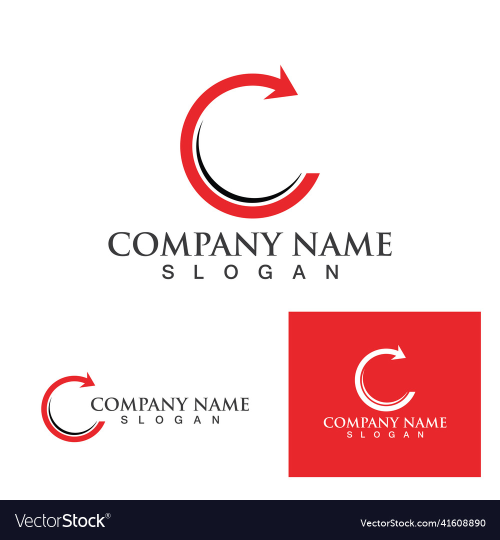 C logo template design Royalty Free Vector Image