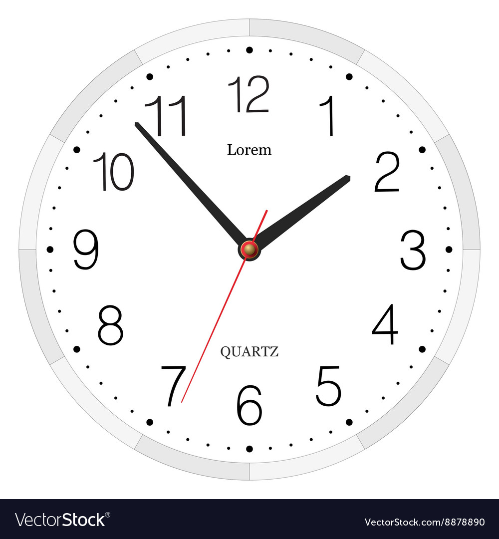 Classic with numbers clock placed on white