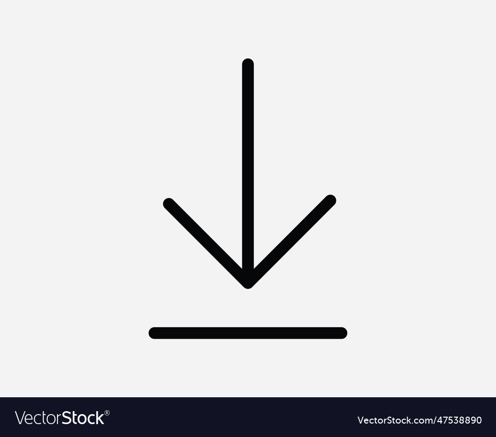 Download line icon down load arrow button data web
