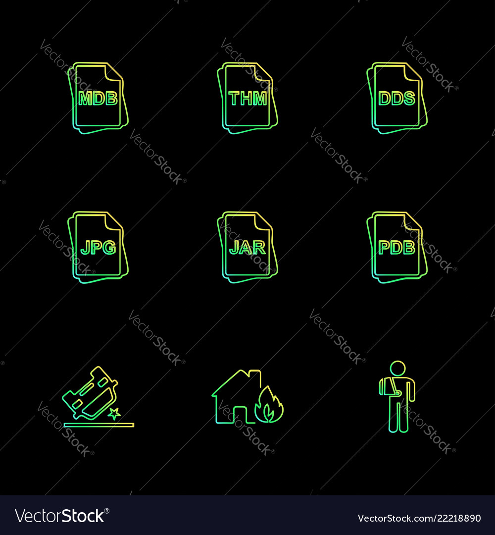 File type files documents eps icons set