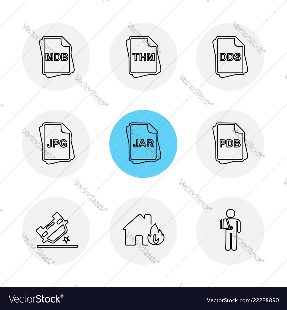 File type files documents eps icons set