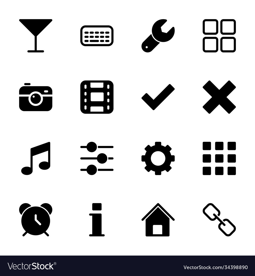 Font awesome icons set Royalty Free Vector Image