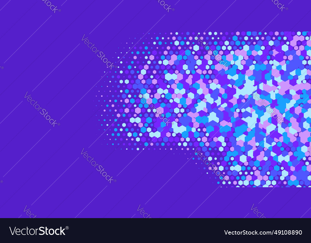 Geometric multi size hexagon with color