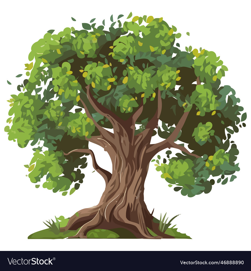 Green nature tree symbolizes growth