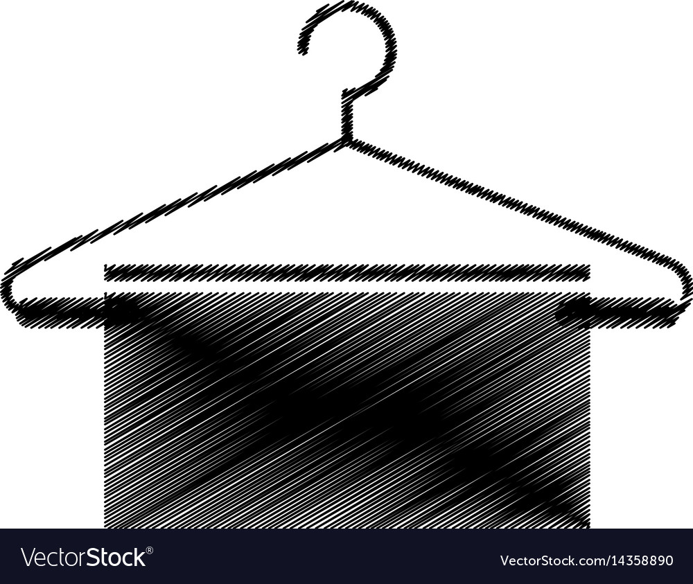 Hook clothes with towel isolated icon