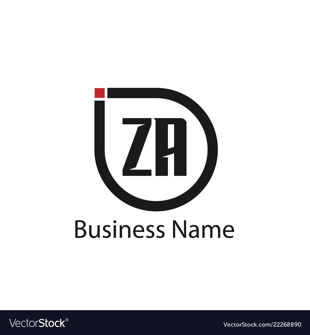 Initial letter za logo template design