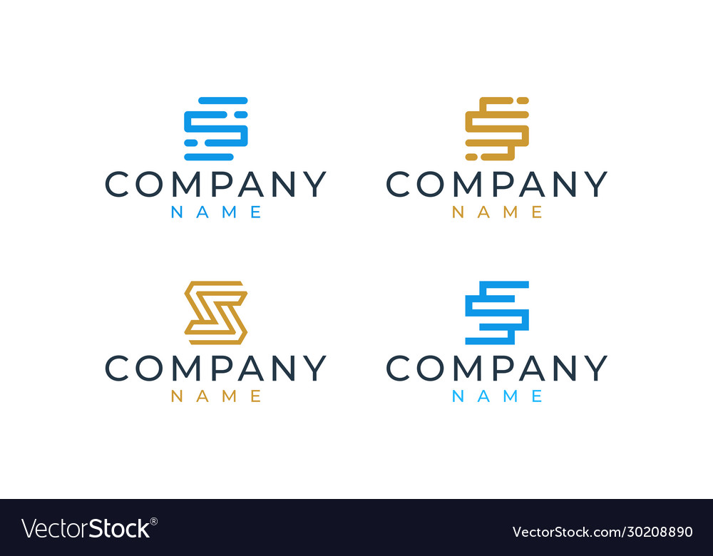 Inspirational letter s logo design Royalty Free Vector Image