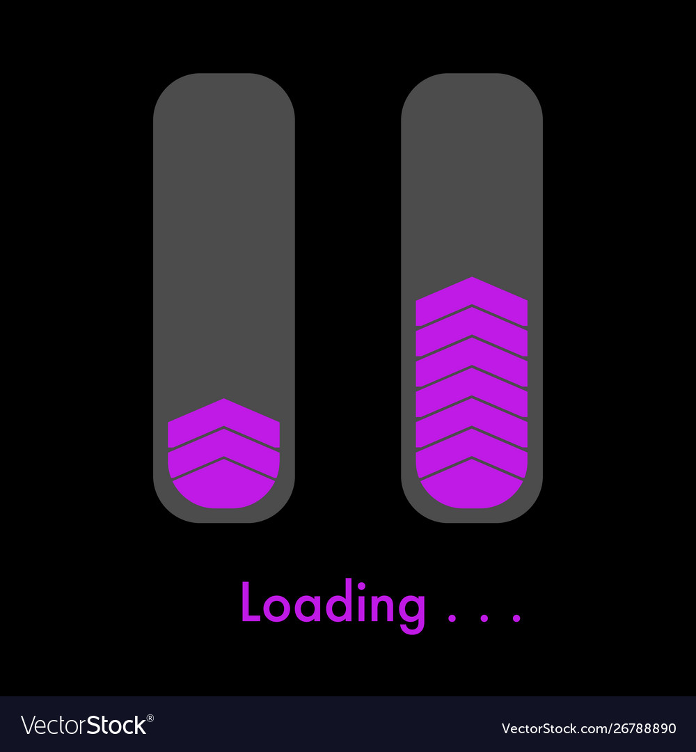 Loading bar in progress purple text