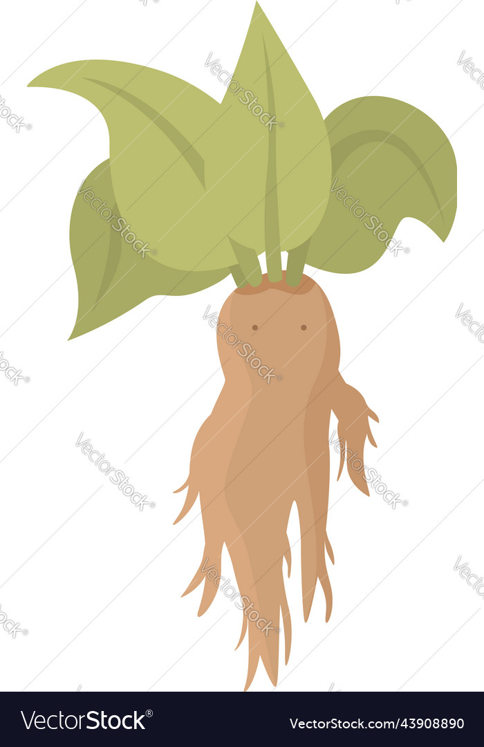 Premium Vector  Illustration of cute cartoon blue mandrake root in flower  pot