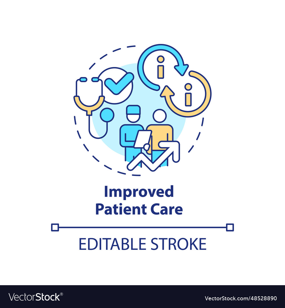Patient Care Icon - Editable Stroke