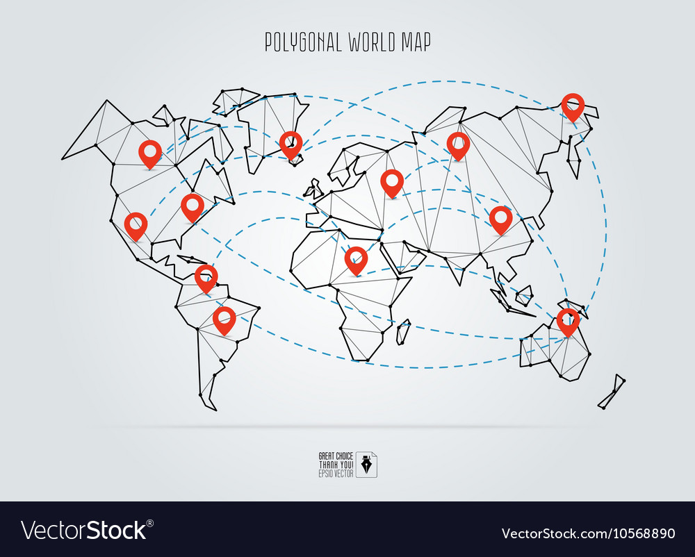 Карта россии полигональная