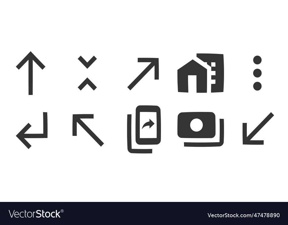 Set of 10 icons maps creative business solutions Vector Image