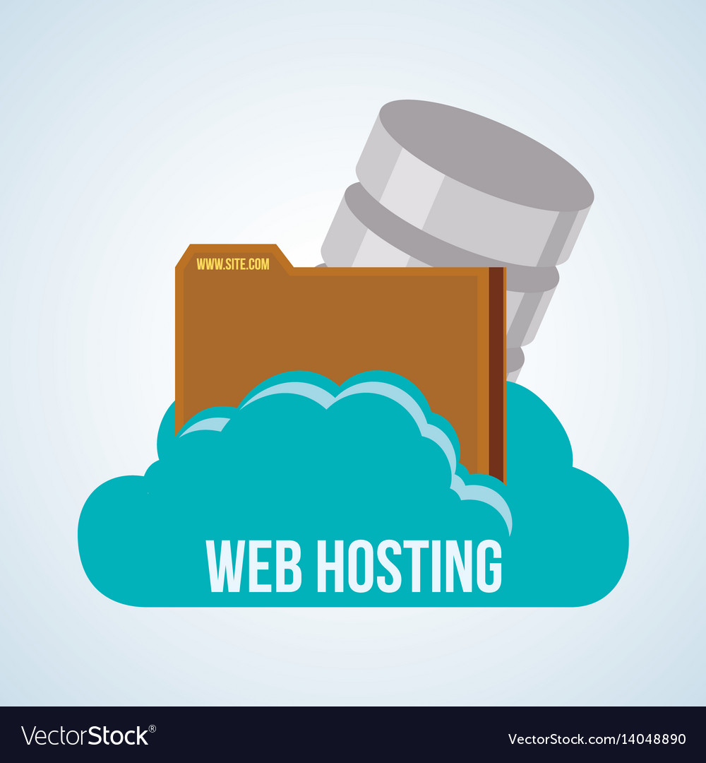 Web hosting design data center icon isolate